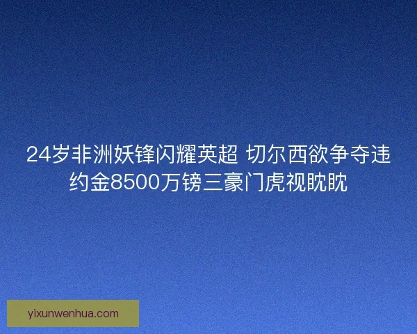 24岁非洲妖锋闪耀英超 切尔西欲争夺违约金8500万镑三豪门虎视眈眈