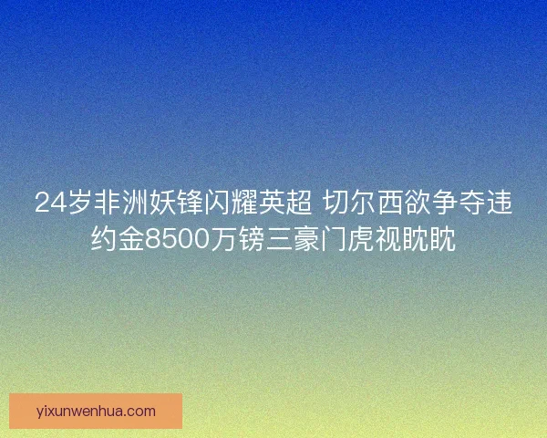 24岁非洲妖锋闪耀英超 切尔西欲争夺违约金8500万镑三豪门虎视眈眈