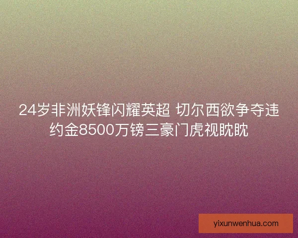 24岁非洲妖锋闪耀英超 切尔西欲争夺违约金8500万镑三豪门虎视眈眈