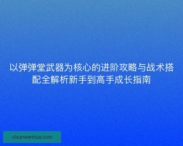 以弹弹堂武器为核心的进阶攻略与战术搭配全解析新手到高手成长指南